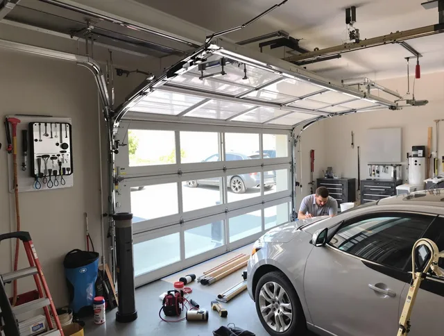 Garage door noise reduction service by East Hartford Garage Door Repair in East Hartford